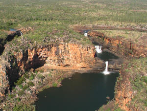 Mitchell Falls from helicopter flight on Kimberley tours