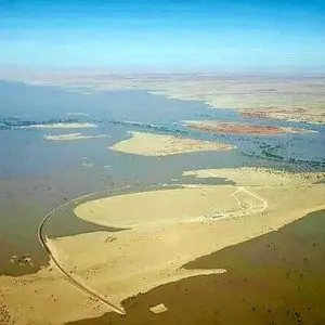 Flood water at Birdsville Race Track 2019