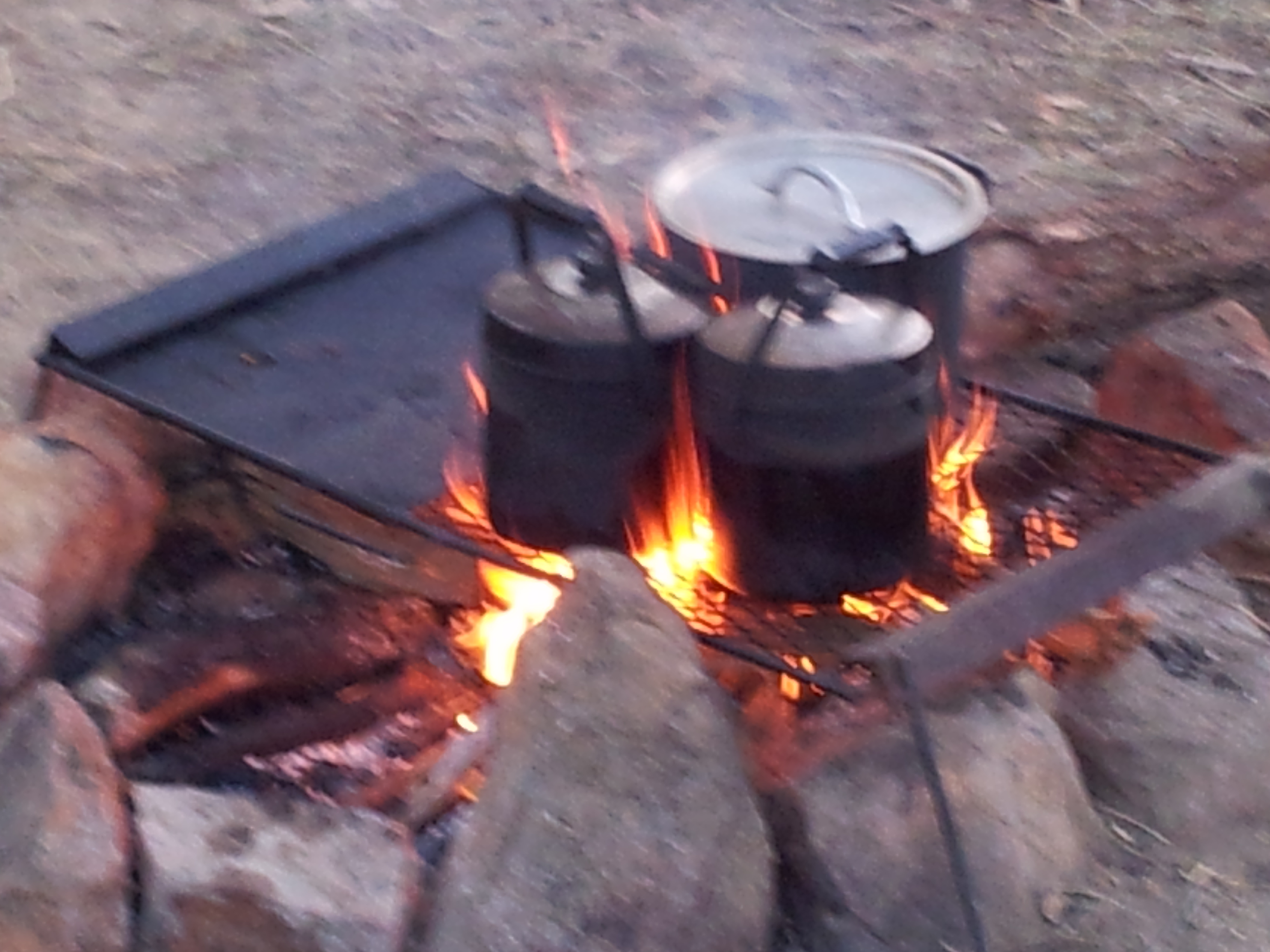 campfire on outback desert tours